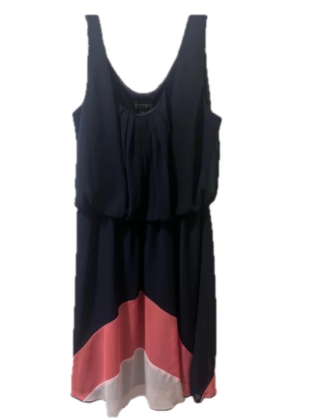 Women’s Navy Knee Length Dress Size 6 Classic Casual Midi Dress